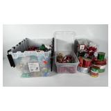 Christmas ribbon and bows for gift wrapping,