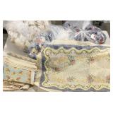 Hook rug supplies,  bases in various sizes,