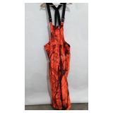 Field and Stream orange camo bibs, size 3XL