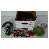 Box of trimmer line, coaxial cable, ratchet