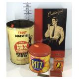 Advertising, ritz crackers tin, Marta mountain