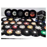 Group of 45rpm vinyl records without cover slips,
