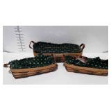 1999 Longaberger bread basket and two 2000 muffin