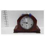 Wooden mantle clock, missing glass face and