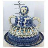 Cheese or butter dish, Poland made Ceramika