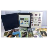 Stamps, American and foreign plus postcards