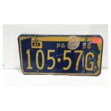 1958 Pennsylvania license plate