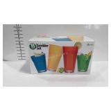 Set of colored acrylic tumblers, missing one 22oz