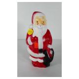 Christmas decor, Santa blow mold lamp, works, 13"