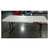 Lifetime 6 ft folding table, needs wiped down,