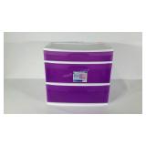 Sterilite 3 drawer plastic storage bin tower