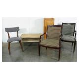 Group of miscellaneous furniture, 3 chairs,