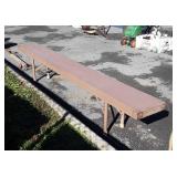 8ft Bench Seat, note Folding legs, in style of