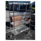 Wire Storage Rack, on nylon rollers, 4 adjustable