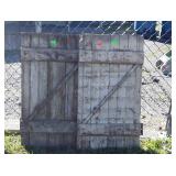 Old Wooden Barn Door, 2 doors small Corn Crib