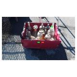 Bottle Collection in plastic tote, Whiskey types