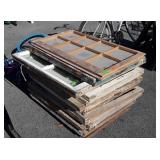 Early Wood Framed Window Sashes, 18 total,