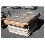 Early Wood Framed Window Sashes, 15 total,