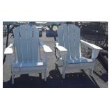 Pair of Outdoor Chairs, white color, Foldaway