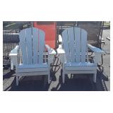 Pair of Outdoor Chairs, white color, Foldaway