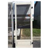 Early Farm House Screen Door, wood framed, 32x80