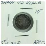 1807 Spanish 1/2 reale silver