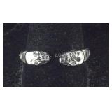 Sterling silver skull ring size 10