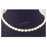 White cultured freshwater pearl 6-8mm necklace