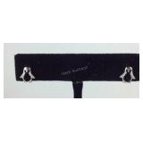 Sterling silver CZ penguin earrings
