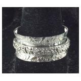 Sterling silver size 9 spinner ring
