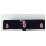 Rose gold over Sterling silver hot pink sapphire