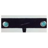 Sterling silver 2ct Amazonite cabochon stud