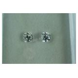 2 Swarovski zirconia 5x5mm cushion cut gemstones