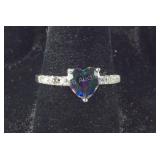 Heart Cut Mystic Topaz Accented by CZ