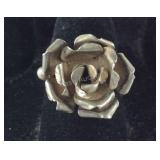 Vintage Rose Ring, 4.6 grams  Sterling Silver,