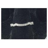 CZ Band Ring, 2.3 grams  Sterling Silver, size 8