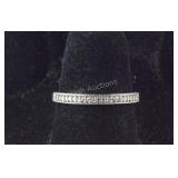 Genuine Diamond Wedding Band, 2 grams  Sterling