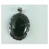 Jade Pendant Made in Taiwan, 4.6 grams  Sterling