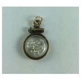 Floating Genuine Diamonds Pendant, 0.6 grams