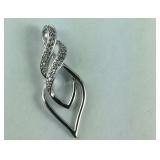 Genuine Diamond Pendant, 1.5 grams  Sterling