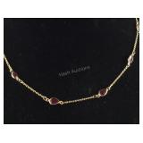 Gold over sterling silver necklace 18in
