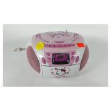 Hello Kitty boom box, AM/FM cassette CD player,