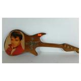 Elvis guitar shaped wall clock, 31" long