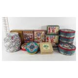 Holiday cookie and candy tins