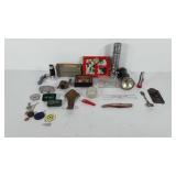 Mixed group, includes flashlights, coca cola