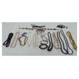 Jewelry, includes necklaces, bracelets, and two