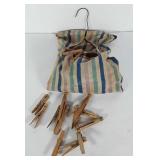 Clothes pin storage bag