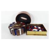 Poker chips and caddy