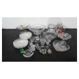 Glass, plates, shot glasses, decanter tops,