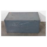 Painted storage trunk, 15" x 16.5" x 31"